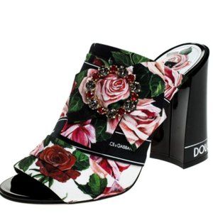 Dolce & Gabbana Floral Print Mules